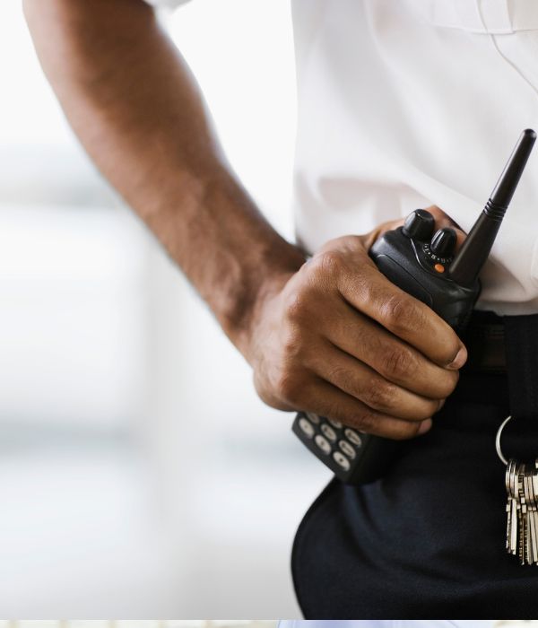 JK Security Solutions staff providing comprehensive security services at a hospital site, safeguarding patients and staff.